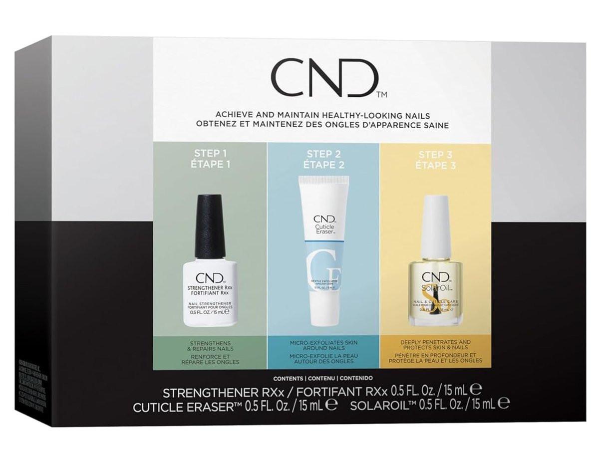 CND™ CARE.CONDITION.COAT™ KIT – 3-teiliges Nagelpflegeset: Nagelhärter, Nagelhautcreme & Öl
