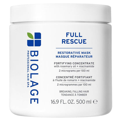 Biolage Full Rescue Restorative Hair Mask für dünneres Haar – Stärkt und pflegt für voller aussehendes Haar, Rosmarinöl & Niacinamid, vegan & tierversuchsfrei, silikonfrei, 500 ml