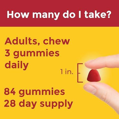 Nature Made Advanced Multivitamin Gummies 50+ für Frauen – Multivitamin-Gummis mit Magnesiumcitrat, Vitamin D3, Zink, Calcium und allen 8 B-Vitaminen, 84 Stück, 28-Tage-Vorrat