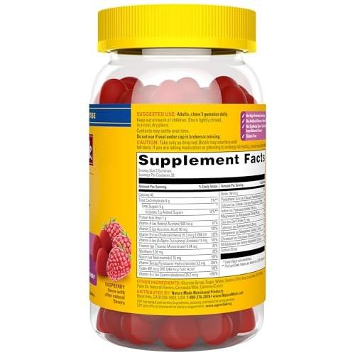 Nature Made Advanced Multivitamin Gummies 50+ für Frauen – Multivitamin-Gummis mit Magnesiumcitrat, Vitamin D3, Zink, Calcium und allen 8 B-Vitaminen, 84 Stück, 28-Tage-Vorrat