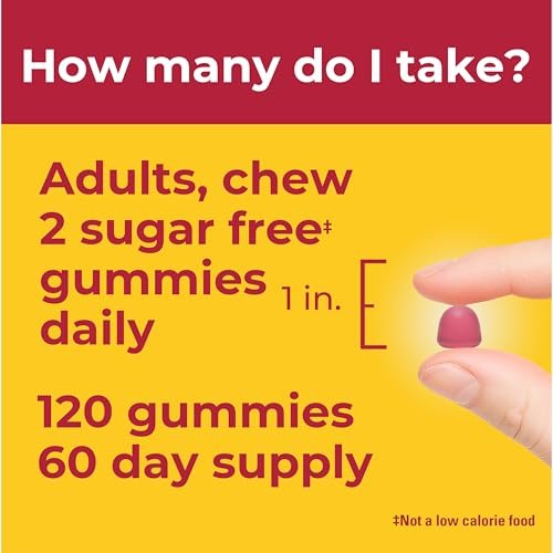Nature Made Zero Sugar Haar Haut Nägel Gummibärchen, Biotin 2500 mcg pro Portion, 120 zuckerfreie Gummibärchen, 60-Tage-Vorrat