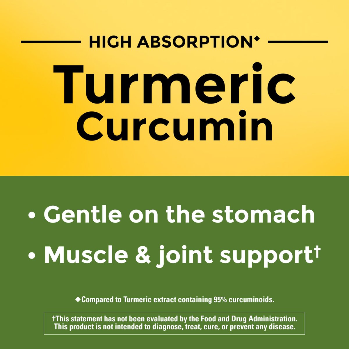 Nature Made Hochdosiertes Curcumin-Turmerik-Präparat Kapseln, 30 Kapseln, 30-Tage-Vorrat, für Muskel- und Gelenkunterstützung
