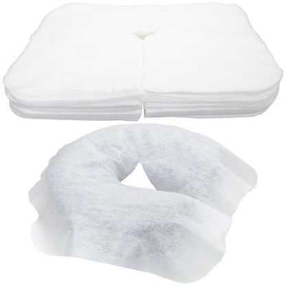 ForPro Massage-Gesichtsauflagebezüge – Ultraweich, hypoallergen, latexfrei, Einweg-Kopfstützenbezüge, 16,5" L x 13,75" B, Weiß, 100 Stück