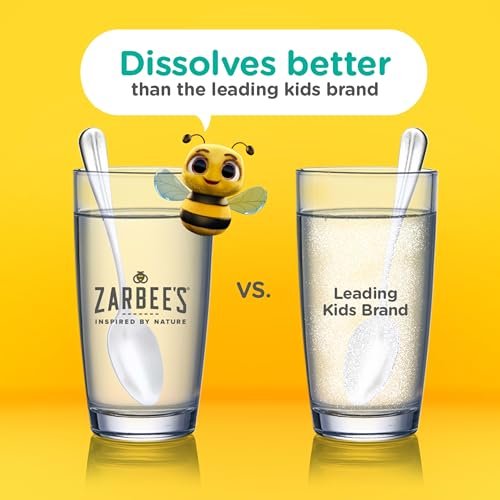 Zarbee's Kinder Ballaststoff-Pulver für regelmäßige Verdauung, geschmacksneutral, zuckerfrei, glutenfrei, tägliches Ballaststoff-Präparat für Kinder & Kleinkinder von 1 bis 12 Jahren, 5,82 oz