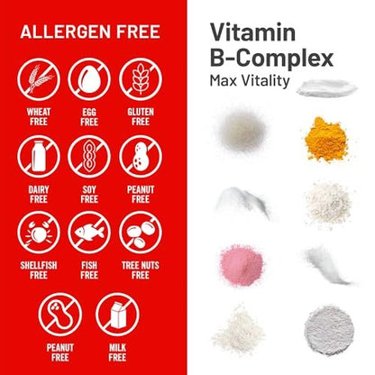 NatureWise Super Vitamin B Komplex für Frauen und Männer – mit Vitamin C, Folsäure, Biotin, B1, B2, B3, B6, B12 – Unterstützt Zellenergie & geistige Klarheit – Vegan, gluten- & laktosefrei, nicht-GVO – 60 Tabletten