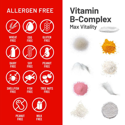 NatureWise Super Vitamin B Komplex für Frauen und Männer – mit Vitamin C, Folsäure, Biotin, B1, B2, B3, B6, B12 – Unterstützt Zellenergie & geistige Klarheit – Vegan, gluten- & laktosefrei, nicht-GVO – 60 Tabletten