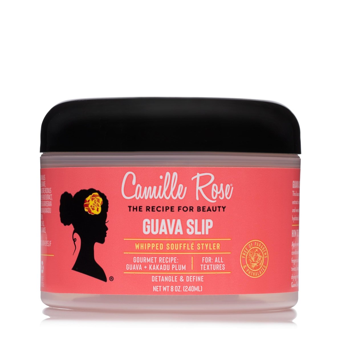 Camille Rose Guava Whipped Hair Styling Cream – Mit Kakadu-Pflaume & Sheabutter für alle Haartexturen, 237 ml