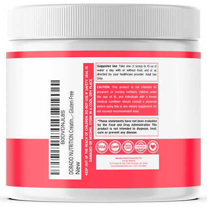 Creatin für Frauen | Kreatin-Monohydrat-Pulver 5 g + 5000 mg Kollagen + 1000 mg BCAA 2:1:1 (30 Portionen) | Unterstützt Gesäßmuskulatur, schlanke Muskeln, Erholung, Energie & Ausdauer | Nicht-GVO, glutenfrei - hergestellt in den USA