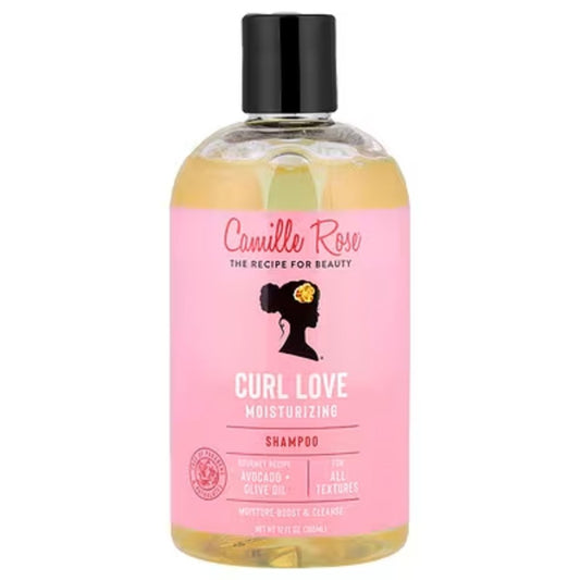 Camille Rose Curl Love Shampoo – Feuchtigkeitsspendendes Shampoo mit Oliven- und Avocadoöl für alle Haartypen, 355 ml