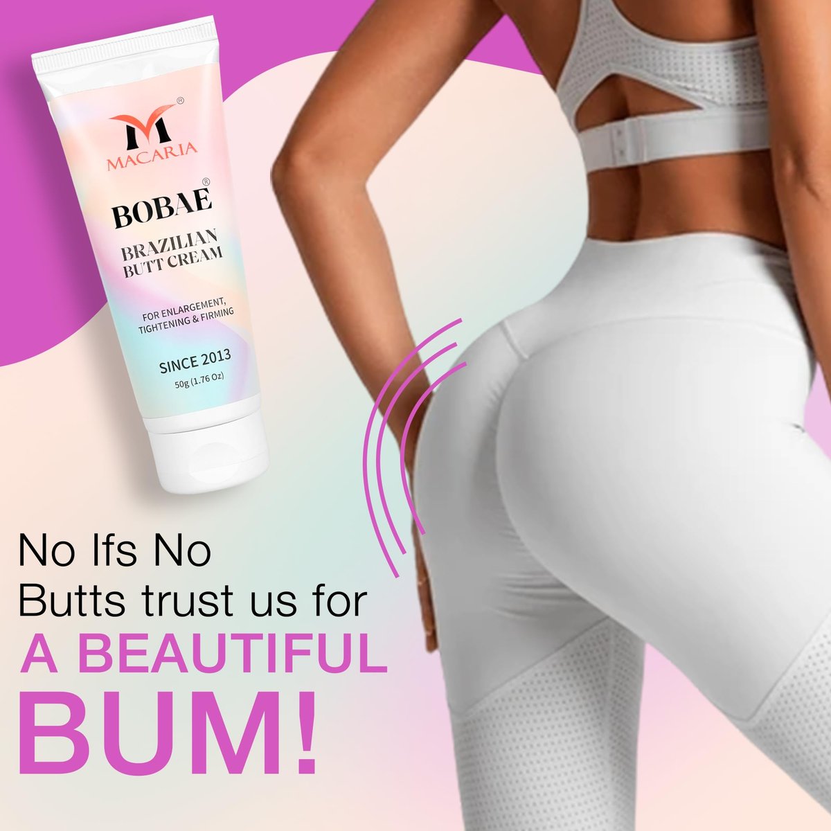 Bobae Brazilian Buttock Hips Vergrößerungs- und Pflegecreme (Gel) für Frauen – Booty Growth
