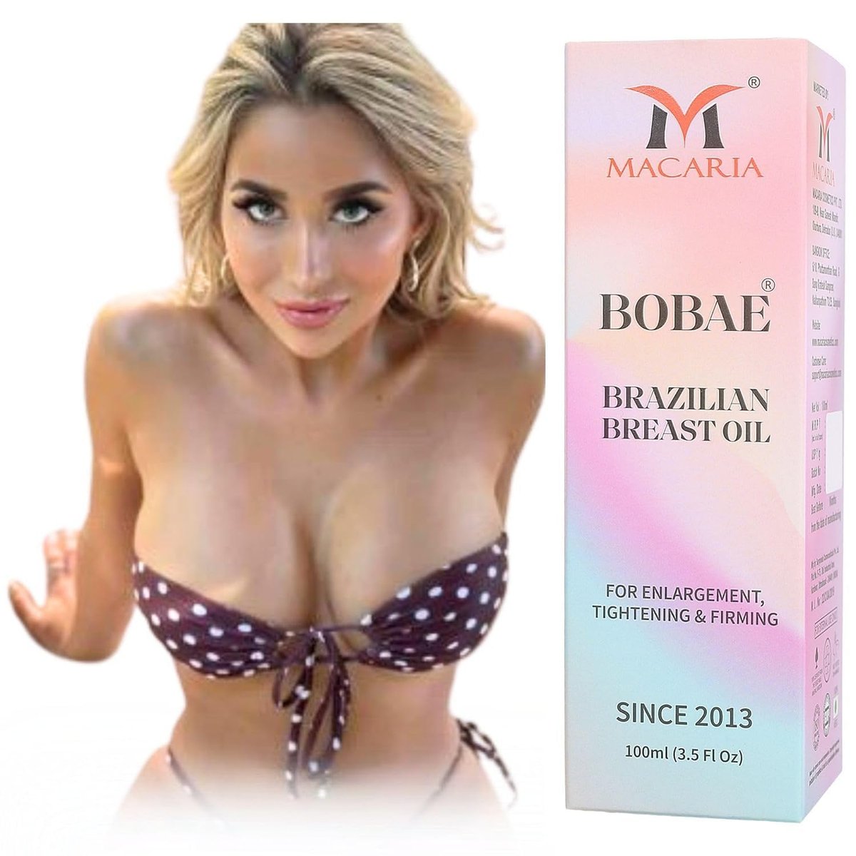 MACARIA Bobae Brazilian Hautstraffungsöl für Brustvergrößerung – Festere, vollere Brust mit natürlichem Öl