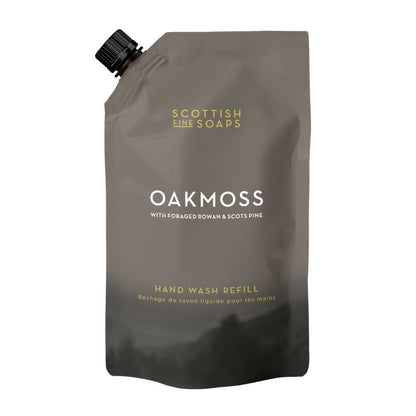 Scottish Fine Soaps Oakmoss Hand Wash Nachfüllbeutel 1,2 l – Umweltfreundlicher Nachfüllpack mit Panthenol und Oakmoss-Extrakt