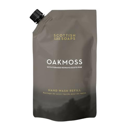Scottish Fine Soaps Oakmoss Hand Wash Nachfüllbeutel 1,2 l – Umweltfreundlicher Nachfüllpack mit Panthenol und Oakmoss-Extrakt