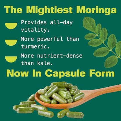 KULI KULI Bio reine Moringa Kapseln, 60 Stück – Natürliches Nahrungsergänzungsmittel
