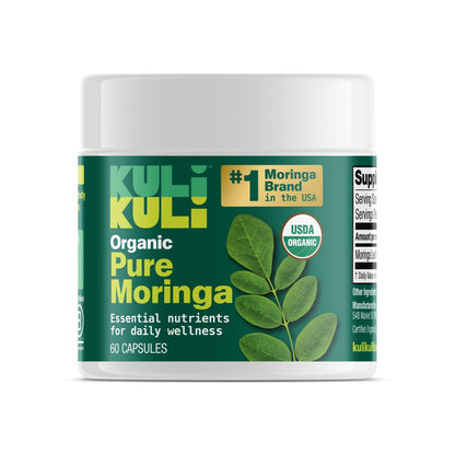 KULI KULI Bio reine Moringa Kapseln, 60 Stück – Natürliches Nahrungsergänzungsmittel