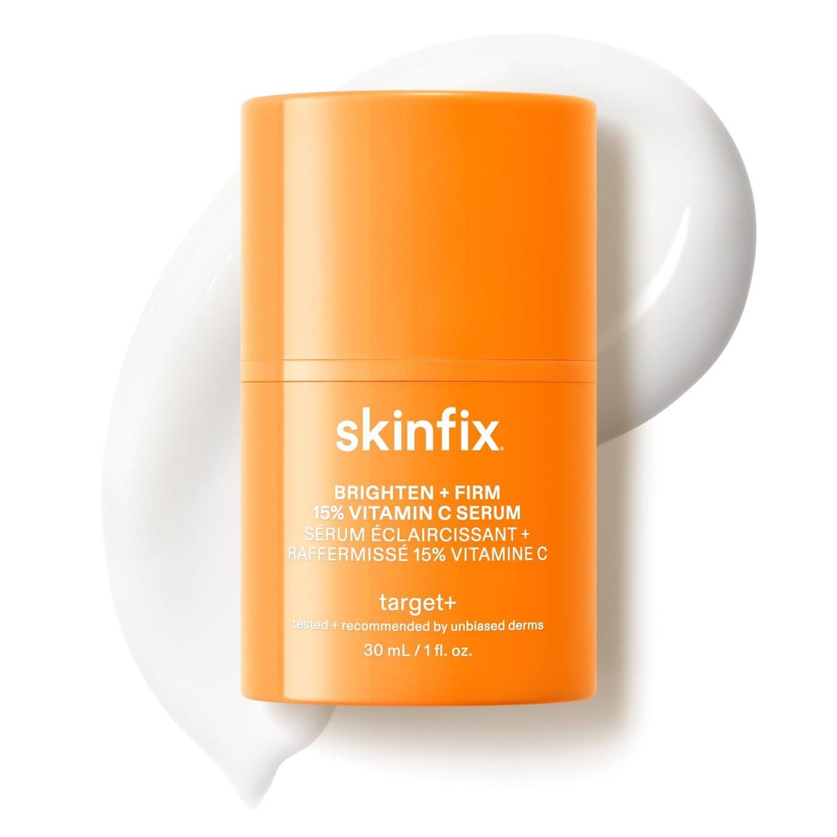 Skinfix Brighten + Firm 15% Vitamin C Serum für das Gesicht – Reduziert sichtbar dunkle Flecken und feine Linien – Geeignet für empfindliche und alternde Haut