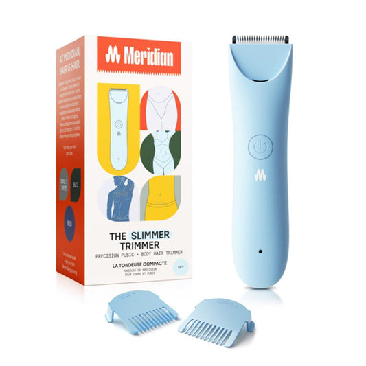 MERIDIAN Slimmer Trimmer – Elektrischer Bikini-Trimmer & Intimhaartrimmer für Frauen, wasserdicht & wiederaufladbar, Himmelblau