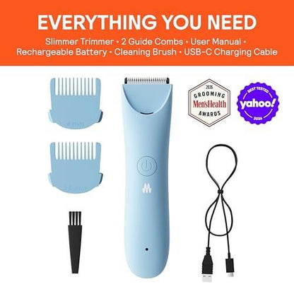 MERIDIAN Slimmer Trimmer – Elektrischer Bikini-Trimmer & Intimhaartrimmer für Frauen, wasserdicht & wiederaufladbar, Himmelblau
