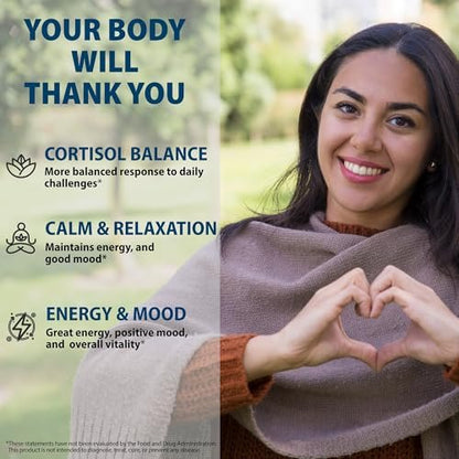 StrongVit Cortisol Supplements für Frauen und Männer mit Magnesium, Ashwagandha & L-Theanin – Hochwirksamer Cortisol-Reduzierer, Stressabbau & Schlafunterstützung, 60 Kapseln