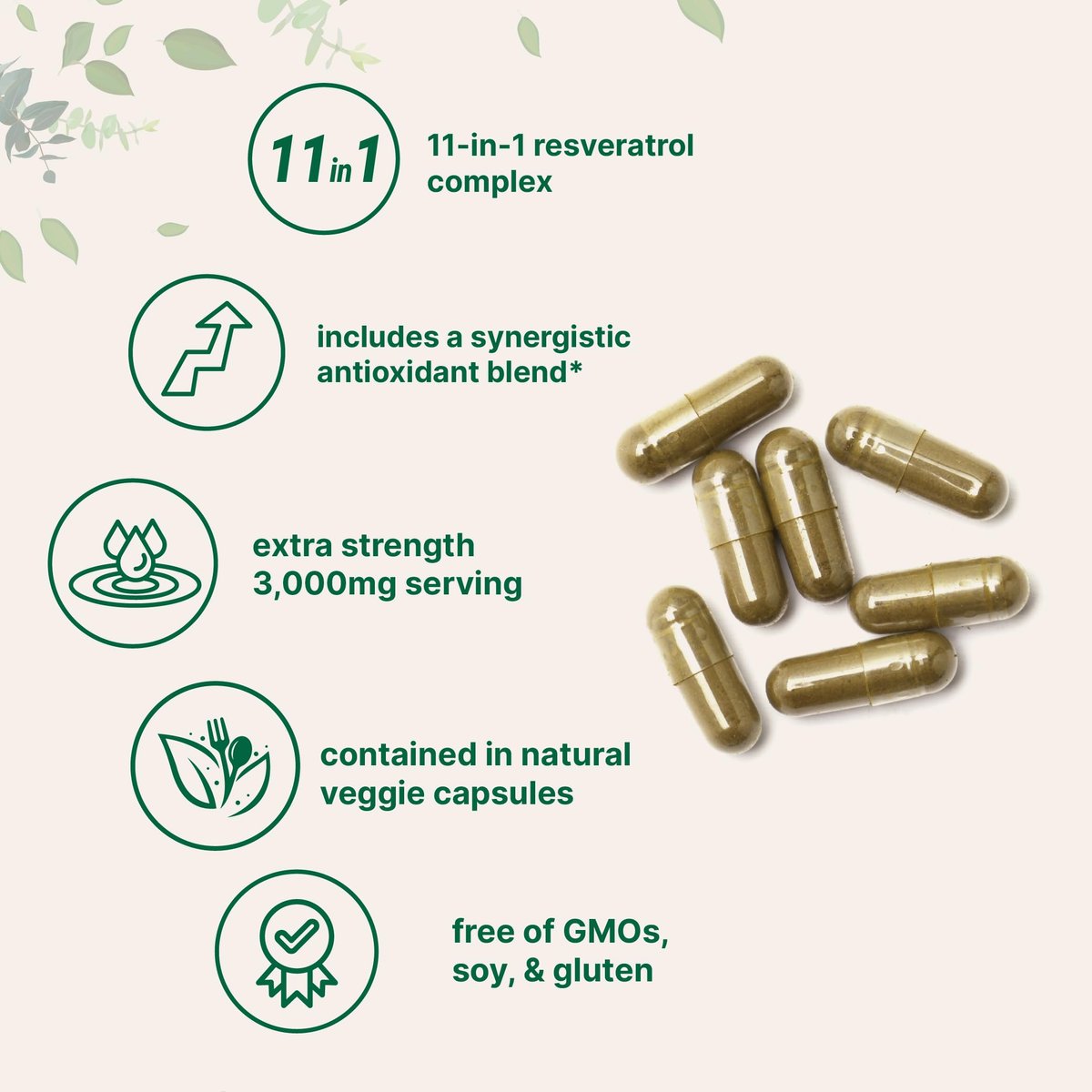 Micro Ingredients Resveratrol NAD Komplex 3.000 mg für Frauen und Männer, 240 vegane Kapseln | NMN Nahrungsergänzungsalternative | 11-in-1 Formel mit NAD+, Quercetin, Moringa, Berberin, Traubenkern & Oregano