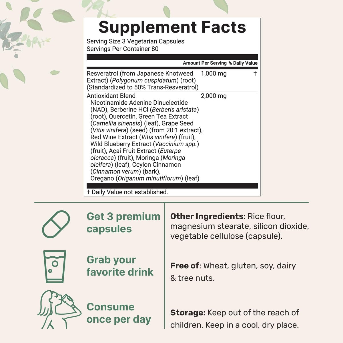 Micro Ingredients Resveratrol NAD Komplex 3.000 mg für Frauen und Männer, 240 vegane Kapseln | NMN Nahrungsergänzungsalternative | 11-in-1 Formel mit NAD+, Quercetin, Moringa, Berberin, Traubenkern & Oregano