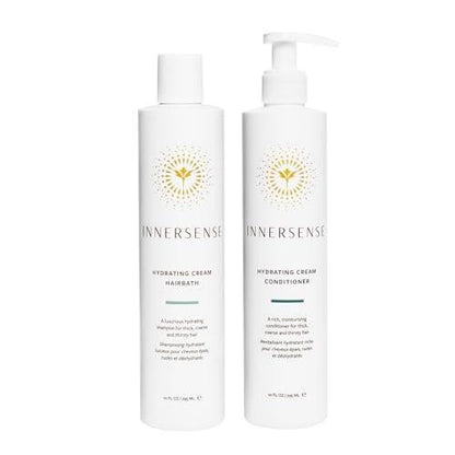 INNERSENSE Organic Beauty - Natürliches Feuchtigkeitsspendendes Shampoo & Conditioner Duo | Ungiftig, Tierversuchsfrei, Saubere Haarpflege (2x 295 ml)