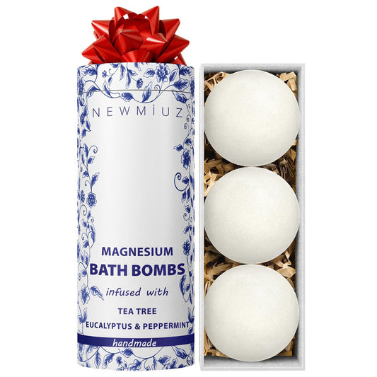 Magnesium-Badebomben mit Teebaumöl – langanhaltend, entspannend, ideales Geschenk