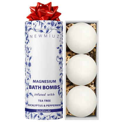 Magnesium-Badebomben mit Teebaumöl – langanhaltend, entspannend, ideales Geschenk