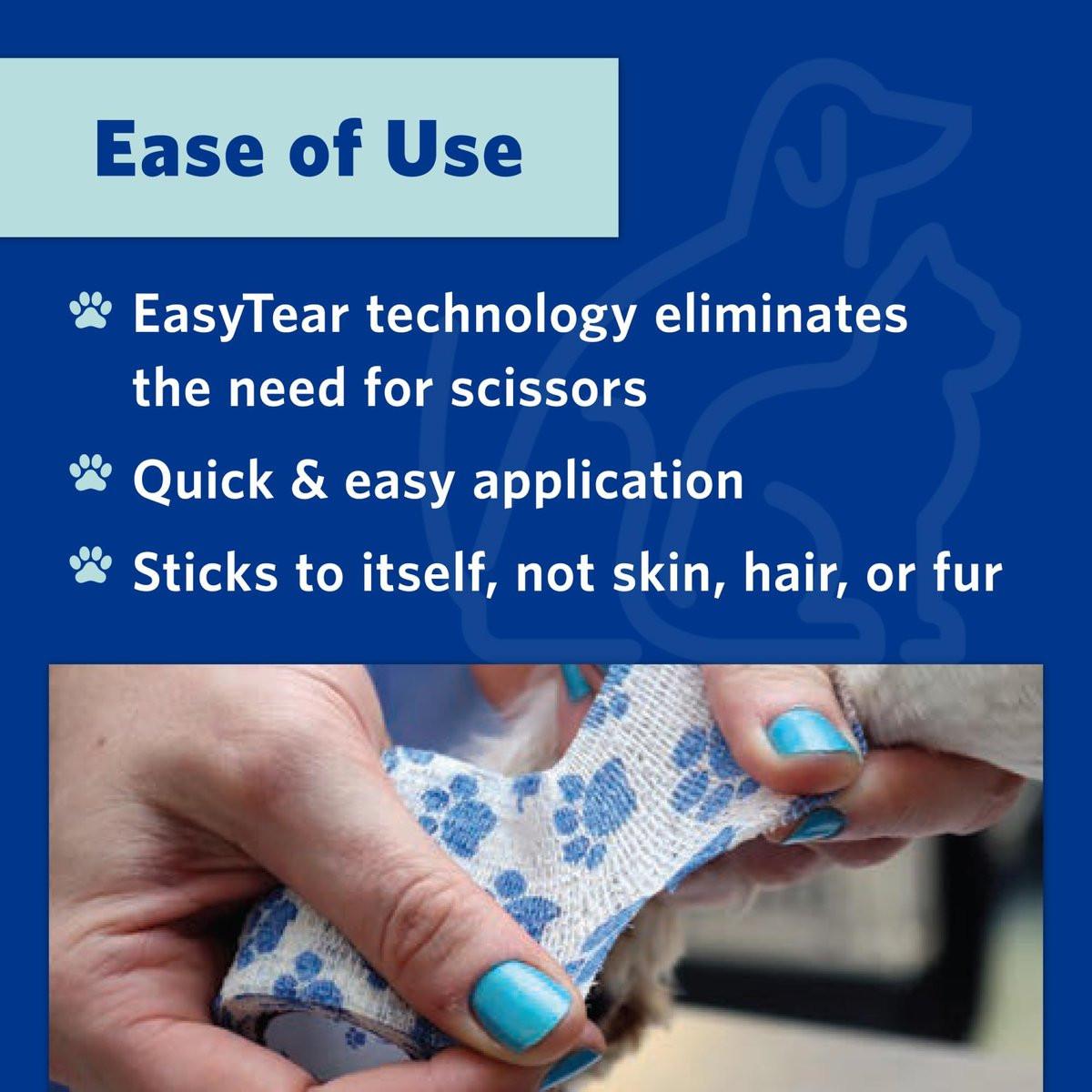 OVIK Health PetFlex Paw Pack – Flexible selbsthaftende elastische Bandage für die Wundversorgung – Erste-Hilfe-Wickel für Kleintiere wie Hunde, Katzen und andere Haustiere – 2 Zoll, 2 Rollen