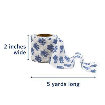 OVIK Health PetFlex Paw Pack – Flexible selbsthaftende elastische Bandage für die Wundversorgung – Erste-Hilfe-Wickel für Kleintiere wie Hunde, Katzen und andere Haustiere – 2 Zoll, 2 Rollen