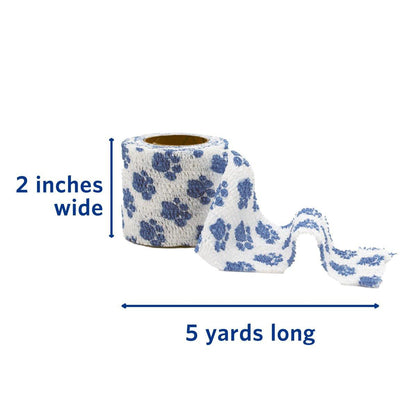 OVIK Health PetFlex Paw Pack – Flexible selbsthaftende elastische Bandage für die Wundversorgung – Erste-Hilfe-Wickel für Kleintiere wie Hunde, Katzen und andere Haustiere – 2 Zoll, 2 Rollen