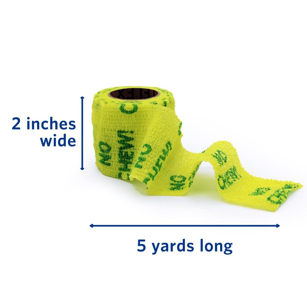 OVIK Health PetFlex No Chew – Flexible Selbstklebende Elastische Bandage für Wundversorgung – Erste-Hilfe-Wickel für Kleintiere wie Hunde, Katzen und andere Haustiere – 2 Zoll, 2 Rollen