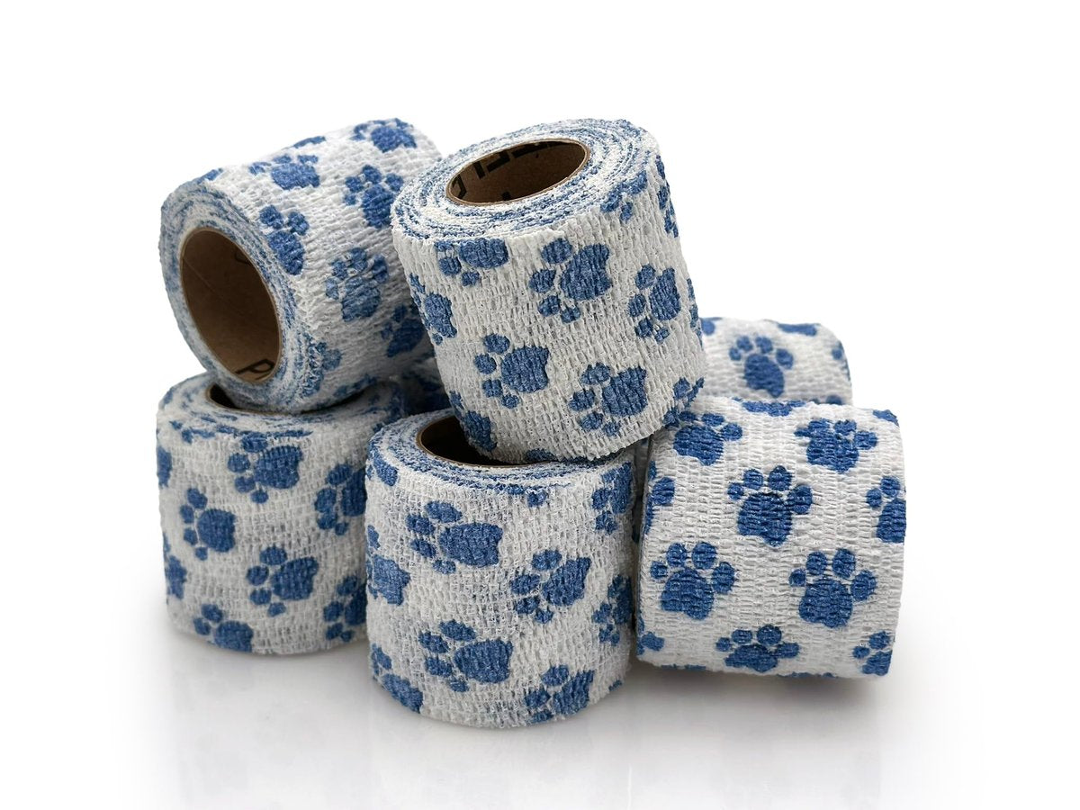 OVIK Health PetFlex Paw Pack – Flexible Selbstklebende Elastische Bandage für die Wundversorgung – Erste-Hilfe-Wickel für Kleintiere wie Hunde, Katzen und andere Haustiere – 2 Zoll, 6 Rollen