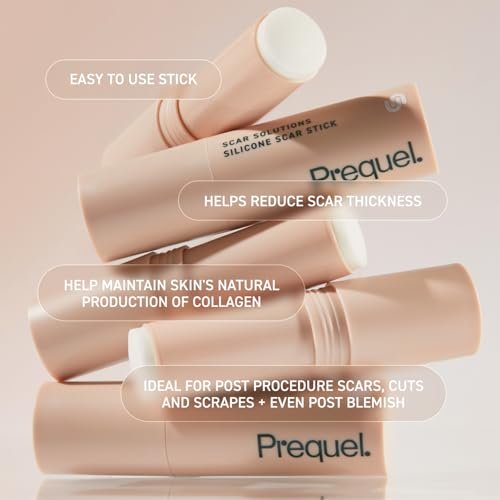 Prequel Skin Scar Solutions 60% Silikon-Narbenstift – Dicker, samtiger Film für Narben – Mit Centella Asiatica und Vitamin E – Beruhigend und okklusiv
