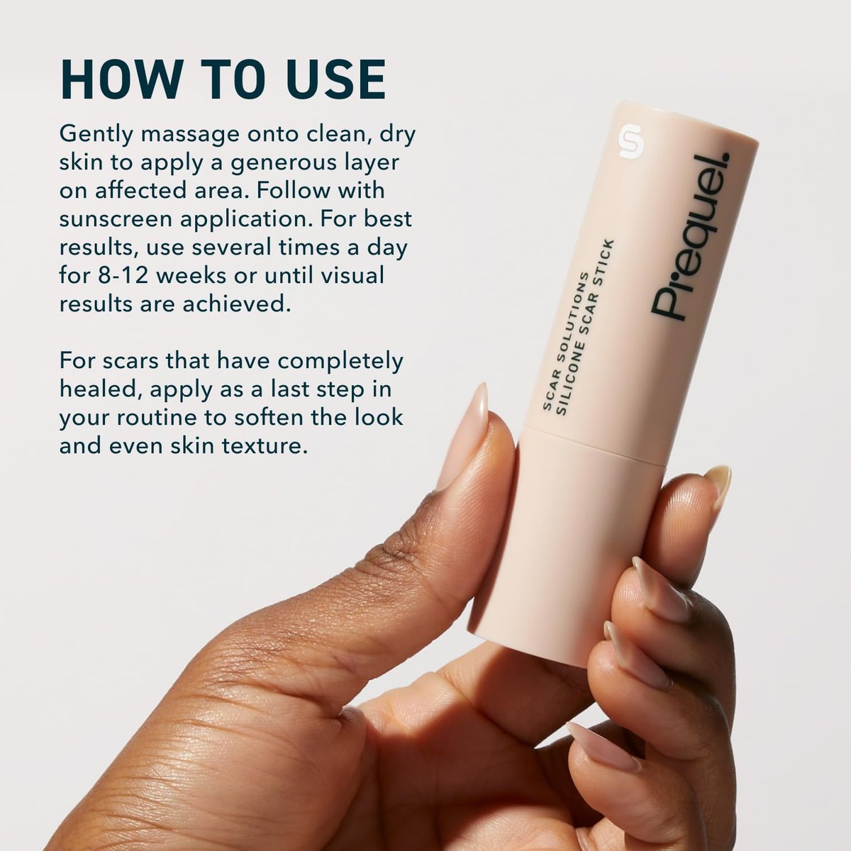 Prequel Skin Scar Solutions 60% Silikon-Narbenstift – Dicker, samtiger Film für Narben – Mit Centella Asiatica und Vitamin E – Beruhigend und okklusiv