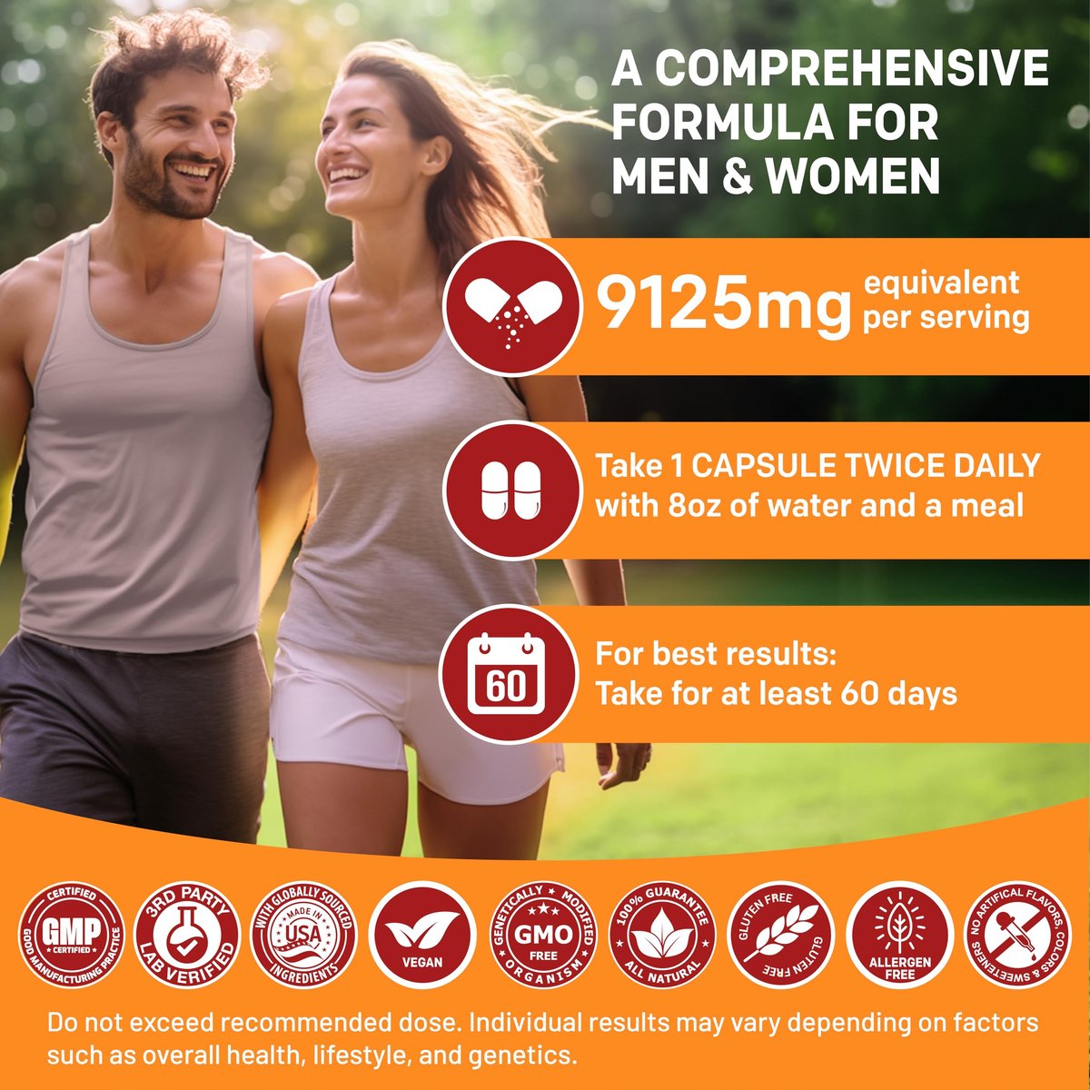 19-in-1 Extra Starkes Peruanisches Maca-Wurzelkapseln - 9125 mg Ashwagandha Nahrungsergänzungsmittel mit Bockshornklee und Ginseng für Stimmung, Hormone und Leistungsunterstützung (120 Stück)