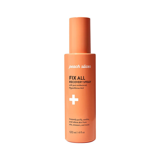 Peach Slices Fix All Recovery Spray (120 ml) – Hypochlorige Säure Gesichtsspray zur Beruhigung, Reinigung & Linderung von Unreinheiten, Rötungen & Stress – Vegan & Tierversuchsfrei – Koreanische Hautpflege
