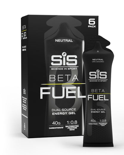 Science in Sport BETA Fuel Gel – Dual-Quellen-Energiegel – Isotonischer Gel – Schnell absorbierende Kohlenhydratenergie – Sporternährung – Magenfreundlich – Neutraler Geschmack – 6er-Pack