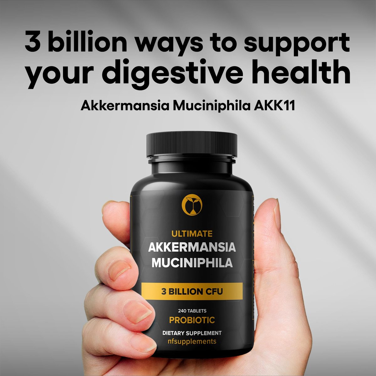 Akkermansia Muciniphila Probiotikum 3 Milliarden KBE 240 Tabletten – Unterstützt Verdauung & Darmgesundheit – Vegan, Glutenfrei, Nicht-GVO