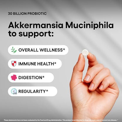 Akkermansia Muciniphila Probiotikum 3 Milliarden KBE 240 Tabletten – Unterstützt Verdauung & Darmgesundheit – Vegan, Glutenfrei, Nicht-GVO