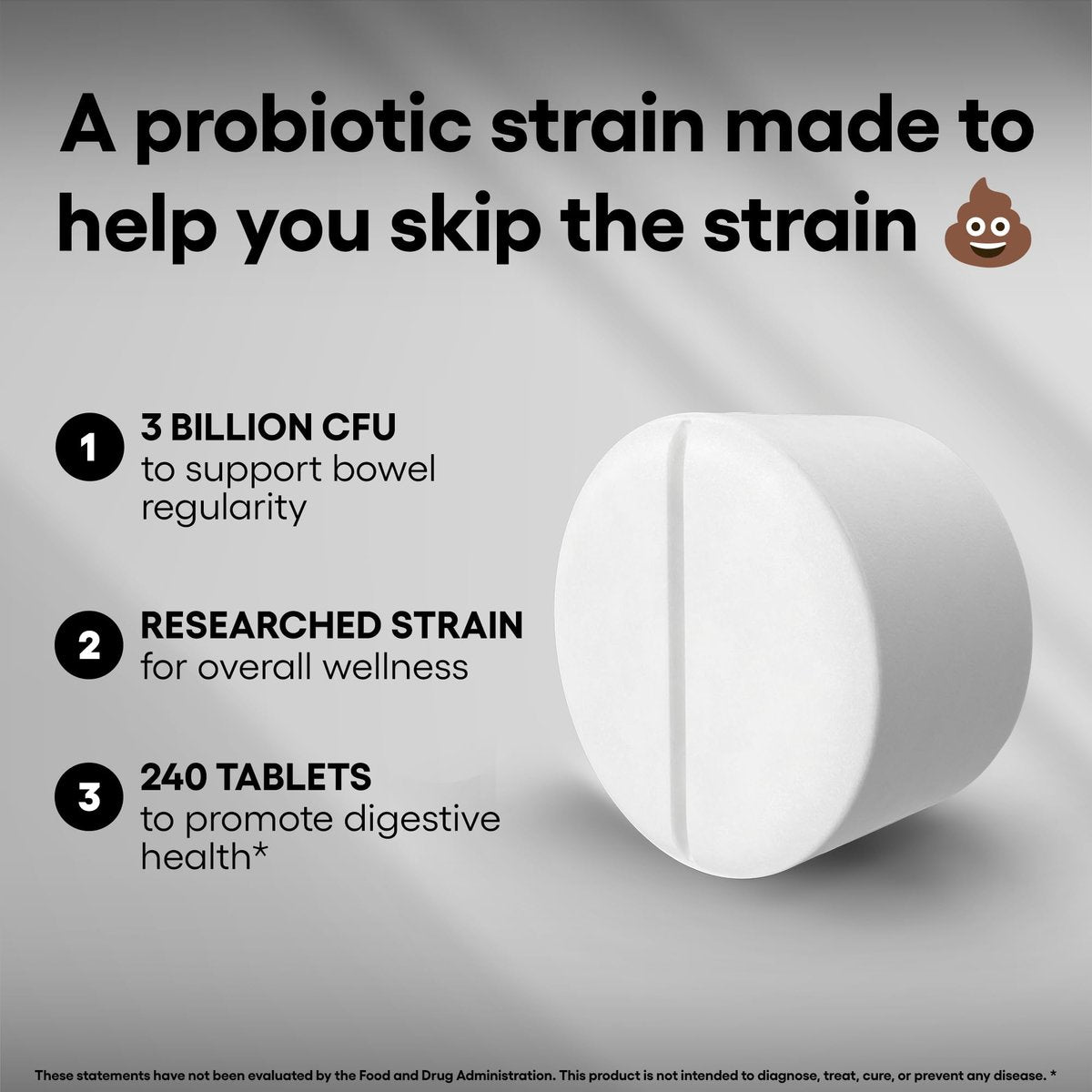 Akkermansia Muciniphila Probiotikum 3 Milliarden KBE 240 Tabletten – Unterstützt Verdauung & Darmgesundheit – Vegan, Glutenfrei, Nicht-GVO