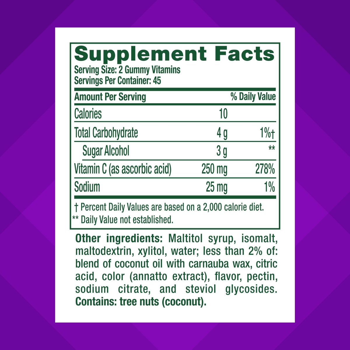 Vitafusion Zuckerfreie Power C Vitamin C Gummis – Tägliche Erwachsenen-Vitamine für Immunsystem-Unterstützung, Orangen-Geschmack, 90 Stück