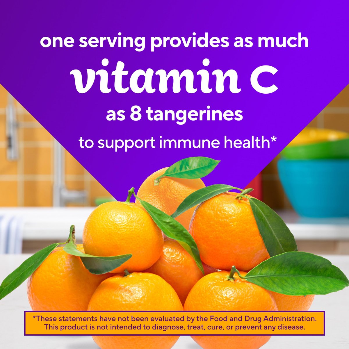 Vitafusion Zuckerfreie Power C Vitamin C Gummis – Tägliche Erwachsenen-Vitamine für Immunsystem-Unterstützung, Orangen-Geschmack, 90 Stück