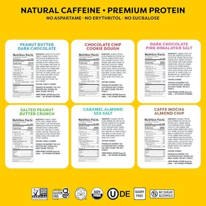 Quantum Energy Squares Energieriegel mit Koffein & 10g Protein – Vegan, glutenfrei, sojafrei, milchfrei – 12er-Pack