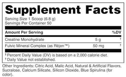 Bucked Up Blue Raspberry Creatin für Männer und Frauen – Leicht zu mischen, vegetarisch, aromatisiertes Creatin-Monohydrat-Pulver – Hergestellt in den USA – 5 g pro Portion – 50 Portionen – 250 Gramm pro Behälter