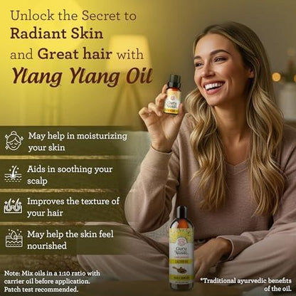 GuruNanda Ylang Ylang Ätherisches Öl (10 ml) - 100% rein, natürlich und unverdünnt für Aromatherapie, Massagen & DIY-Rezepte