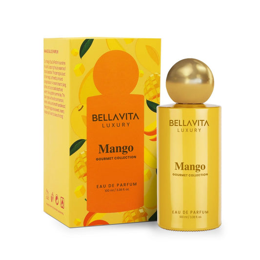 Bellavita Luxury Mango Eau de Parfum | 100 ml (3,4 fl.oz.) | Unisex-Duft für Männer und Frauen | Gourmand-Noten von Mango, Ylang-Ylang und Siam-Benzoe | Lang anhaltendes Parfüm