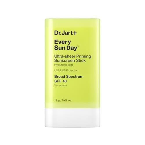 Dr.Jart+ Every Sun Day Invisible Korean Priming Sunscreen Stick SPF 40 mit Hyaluronsäure – Gleitet über Make-up, Reisegröße, 0,67 Unzen