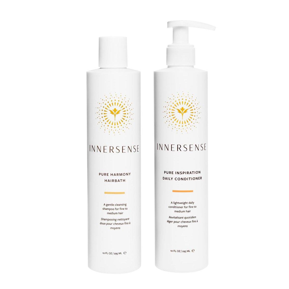 INNERSENSE Organic Beauty Pure Harmony Hairbath Shampoo + Inspiration Conditioner Duo | Nicht-Toxisch, Tierversuchsfrei, Saubere Haarpflege (2 x 300 ml)