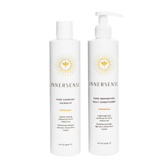 INNERSENSE Organic Beauty Pure Harmony Hairbath Shampoo + Inspiration Conditioner Duo | Nicht-Toxisch, Tierversuchsfrei, Saubere Haarpflege (2 x 300 ml)